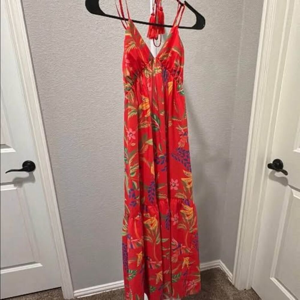 Chelsea & Violet Halter Sleeveless Maxi Turner Dress